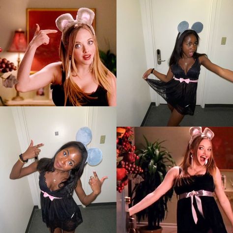 Mean Girls Mouse Costume, Karen Smith Mouse Costume, Mean Girl Halloween Costumes, Karen Mouse Costume, Karen Mean Girls Halloween, Conservative Halloween Costumes, Mean Girls Costume Ideas, Y2k Costume Ideas, Halloween Costume Ideas For Teenage Girl