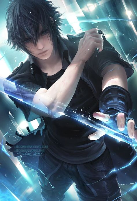 Pixiv llfacebook  llOnline Store ll Tumblr ll PatreonllArtstationlInstagram gumroad(tutorial store) yes, one step closer to painting all the FFXV main gang! only prompto left! I... Sakimichan Art, Noctis Lucis Caelum, Final Fantasy Artwork, Final Fantasy Art, Male Character, Final Fantasy Xv, Fantasy Series, Final Fantasy Vii, Fantasy Games