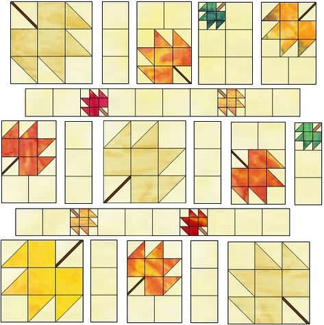 Autumn Leaves Free Falling Leaves Quilt Pattern, Autumn Leaf Quilt Pattern, Paper Pieced Fall Leaves, Falling Leaves Quilt Pattern, Eleanor Burns Quilt Patterns, Leaf Quilt Blocks Free Pattern, Maple Leaf Quilt Block Free Pattern, Free Fall Quilt Patterns, Autumn Quilts Patterns