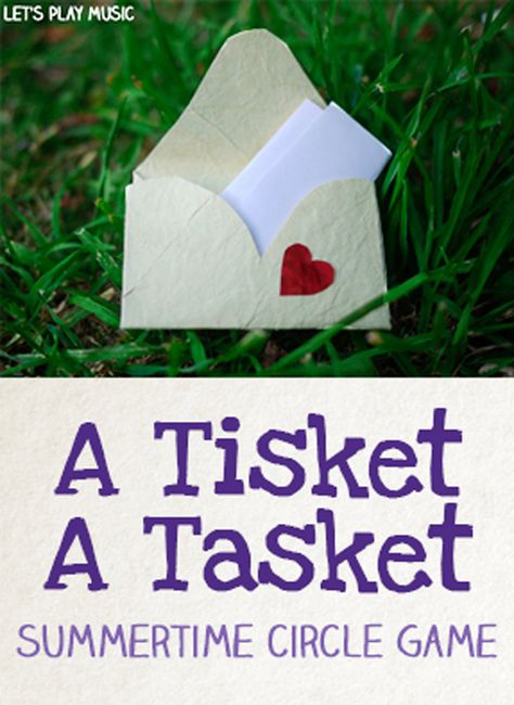 A Tisket A Tasket Nursery Rhyme, Preschool Pe, Preschool Inspirations, Vbs Games, Storytime Activities, Orff Activities, A Tisket A Tasket, Lets Play Music, Preschool Music Activities