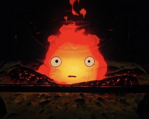 Cute Calcifer, Calcifer Art, Cute Ghibli, Howl's Moving Castle Aesthetic, Studio Ghibli Party, Ghibli Character, Howl's Moving Castle Calcifer, 하울의 움직이는 성, Personajes Studio Ghibli