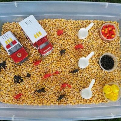 Sensory Table Ideas for Preschoolers - Pre-K Printable Fun Firefighter Activities, Preschool Firefighter, Fire Safety Preschool Crafts, Fire Safety Unit, Fire Safety Theme, Fire Safety Activities, Fire Safety Preschool, Daycare Spaces, October Lessons