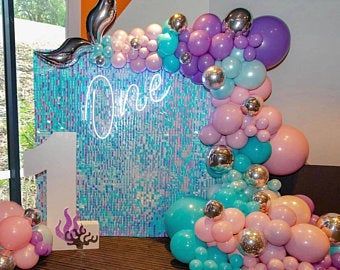 Sequins Wall, Shimmer Wall Panels, Mermaid Balloons, Sequin Wall, Mermaid Birthday Party Decorations, Wedding Balloon Decorations, Sequin Backdrop, Shimmer Wall, Pastel Balloons