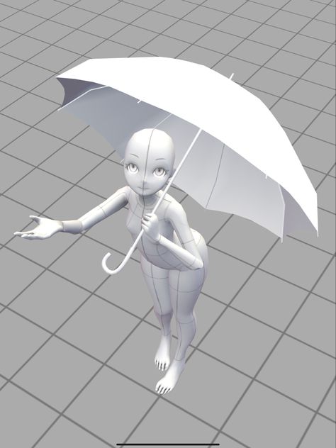 Umbrella Pose Reference, Umbrella Pose, Art Reference Poses Drawing, Reference Poses Drawing, Poses Reference Drawing, Umbrella Drawing, 3d Pose, 2023 Art, Body Reference Drawing