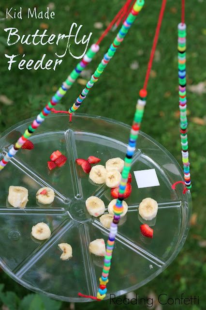 Diy Papillon, Childrens Garden, Butterfly Feeders, Children Garden, Butterfly Feeder, Garden Crafts For Kids, Deco Nature, Diy Butterfly, School Garden