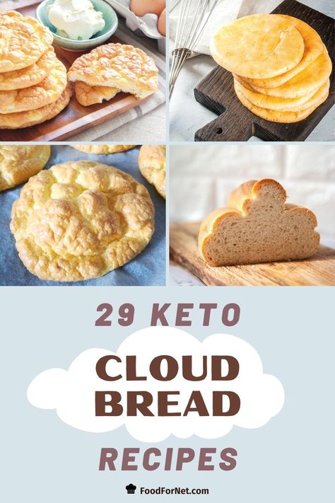 Cloud Bread Buns, Cloud Bread Ideas, Flavored Cloud Bread, Cloud Bread Pizza Recipes, Sweet Cloud Bread, Cloud Bread Recipes, Bariatric Bread, Dairy Free Cloud Bread, Cloud Bread Pizza