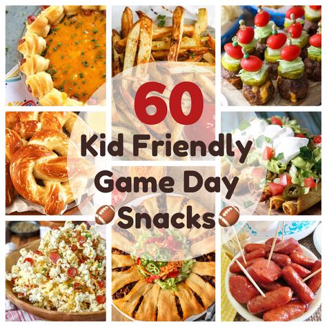 60 Best Football Snacks and Recipes for Kids - Football Food for Kids Kids Football Snacks, Football Snacks Appetizers, Football Food Ideas, Healthy Tailgate Food, Football Party Appetizers, Football Party Snacks, Football Sunday Food, Football Tailgate Food, Tailgate Party Food