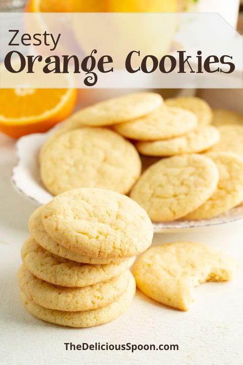 Orange zest and freshly squeezed orange juice infuse each bite of these Orange cookies with a bright citrus flavor. Orange Slice Cookies, Slice Cookies, Lemon Sugar Cookies Recipe, Italian Butter Cookies, Drop Cookie Recipes, Squeezed Orange Juice, Lemon Crinkle Cookies, Cookie Crisp, Lemon Sugar Cookies