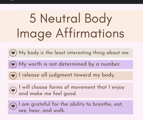 Neutral Affirmations, Healing The Body Affirmations, Body Neutral Affirmations, Body Neutrality Affirmations, Abandonment Issues Affirmations, Affirmation For Positive Body Image, Body Neutrality, Weight Quotes, Body Image Quotes