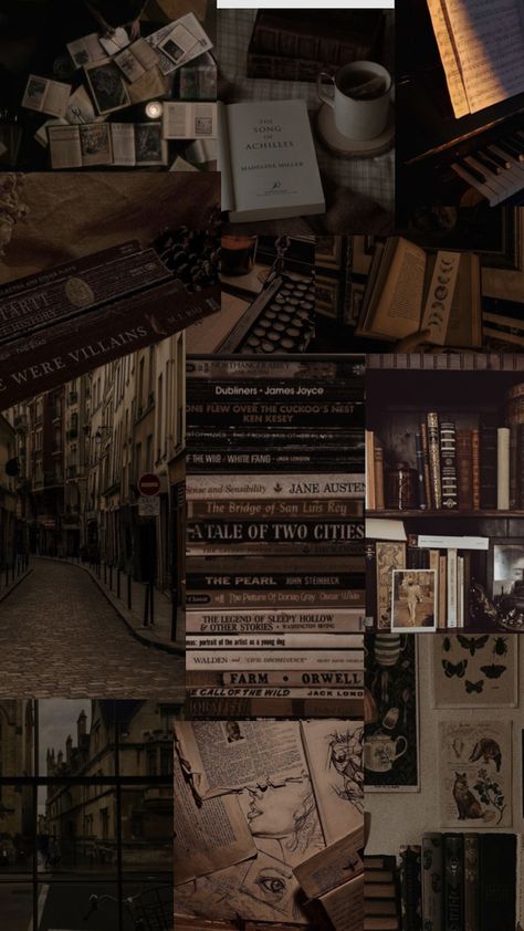 Vintage Moodboard Aesthetic, Dark Academia Wallpaper Collage, Brown Aesthetic Collage, Dark Academia Widget, Brown Moodboard, Academia Collage, Dark Academia Moodboard, Brown Collage, Dark Academia Posters