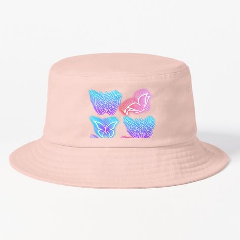 Get my art printed on awesome products. Support me at Redbubble #RBandME: https://www.redbubble.com/i/bucket-hat/Neon-Butterfly-by-AbeeRedB/162501169.K6DP2?asc=u Butterfly Bucket Hat, Neon Butterfly, Bucket Hat Design, Hats For Sale, Hat Designs, Neon Pink, Dad Hats, Bucket Hat, My Art