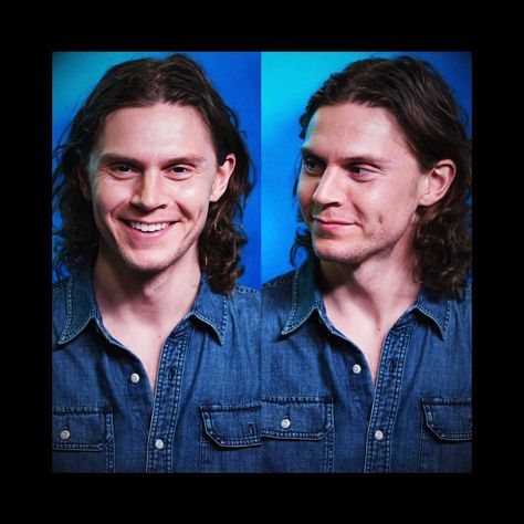 Precious lil dimple man 🤧😭🤍 Evan Peters