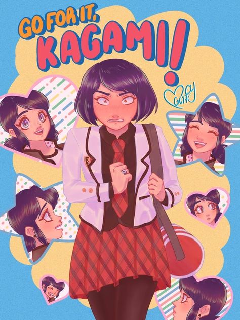 Miraculous Ladybug Kagami X Marinette, Marigami Comic, Kagami And Marinette, Kagami X Marinette, Marinette X Kagami, Marinette And Kagami, Go For It Nakamura, Ladybug E Catnoir, Yuri Comics