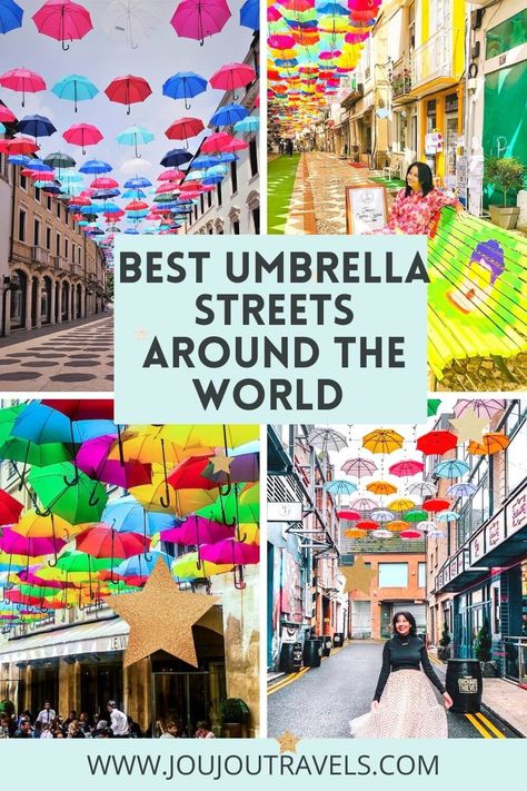 umbrella streets around the world Alexander The Great Statue, Streets In Paris, Umbrella Street, London Neighborhoods, Street Pictures, Miracle Garden, Colorful Umbrellas, Best Umbrella, Colorful Places