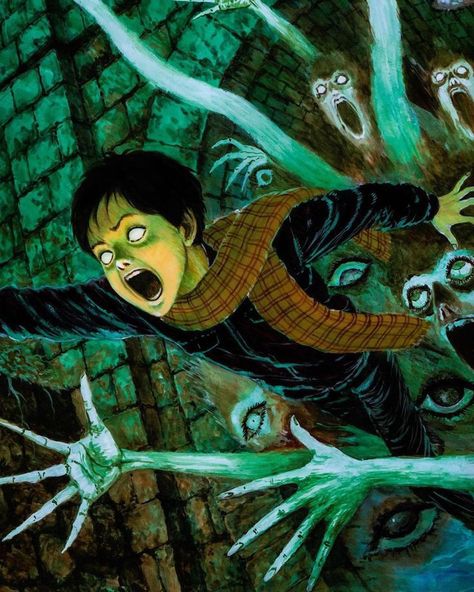 Losing Control, Arte Monster High, Japanese Horror, Junji Ito, Aesthetic Japan, Dark Art Illustrations, Horror Comics, Creepy Art, Anime Wall Art