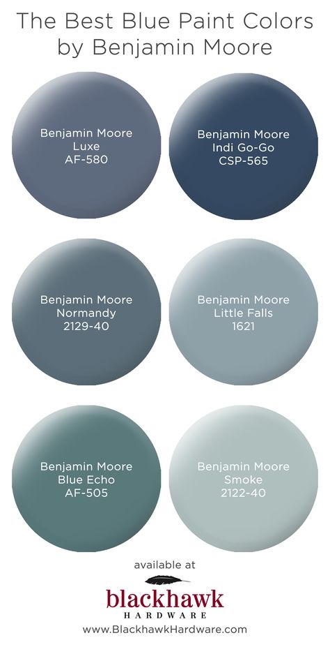 Best Blue Paint Colors by Benjamin Moore Best Gray Paint, Gray Paint Colors, Blue Gray Paint Colors, Paint Palettes, Blue Gray Paint, Revere Pewter, Gray Paint, Blue Paint Colors, Grey Paint