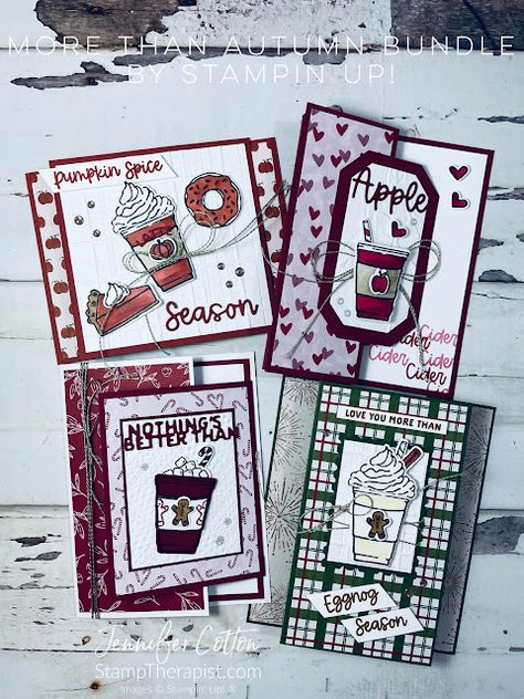 The Stamp Therapist: 4 Fun Fold Cards with the More than Autumn Bundle! Apple Season, Fold Cards, Heartfelt Creations, Stamping Techniques, Card Kits, Fun Fold Cards, Card Making Inspiration, Holiday Catalog, Card Kit