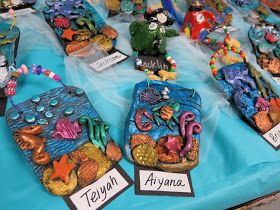 Cassie Stephens: 2019 Art Show: The Pirate Gallery! Clay Projects For Kids, Clay Lesson, Elementary Art Teacher, Cassie Stephens, Kids Clay, 6th Grade Art, 4th Grade Art, Classroom Art Projects, Pirate Art