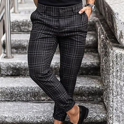 Plaid pants men outfit