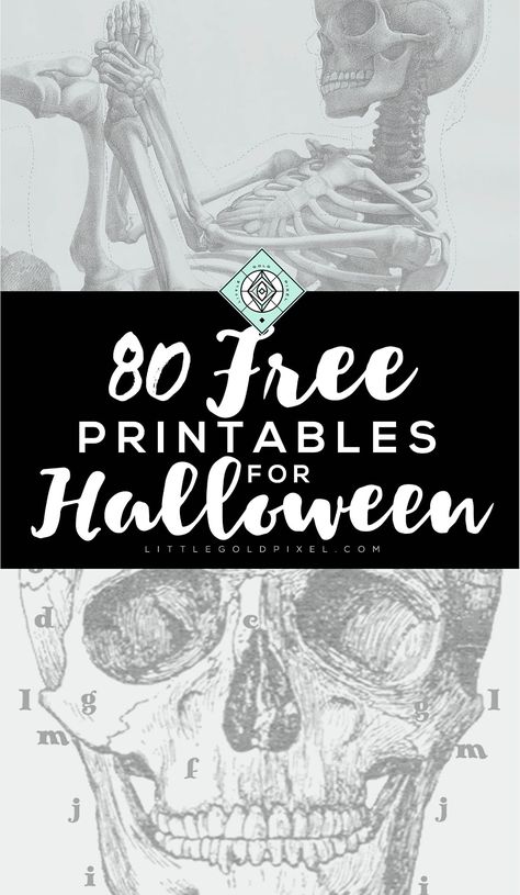 In which I round up even more Halloween Free Printables — these are awesome for last-minute decor ideas, printing out on the fly and Halloween parties. Halloween Free Printables, Uhyggelig Halloween, Halloween Text, Halloween Decor Diy, Image Halloween, Halloween Printables Free, Halloween Templates, Halloween Words, Halloween Crafts Decorations