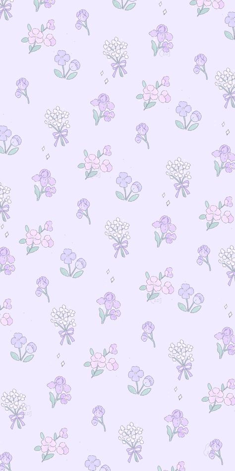 Pastel Pink Floral Wallpaper, Cute Phone Wallpapers Purple, Lavender Cute Wallpaper, Cute Lavender Background, Light Purple Floral Wallpaper, Wallpaper Iphone Cute Pastel Purple, Purple Flowers Pattern, Wallpaper Lavender Color, Lilac Purple Wallpaper Iphone