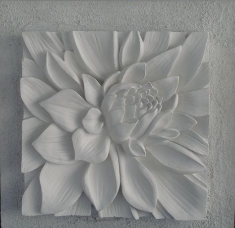 Plaster on Canvas 3D Art with textured background.Lotus flower white Australian made www.bellaartista.com.au 3d Painting On Canvas, Plaster On Canvas, Drywall Art, Flower Canvas Art, Plaster Sculpture, Plaster Wall Art, Sculptures Céramiques, Clay Wall Art, Cool Art Projects