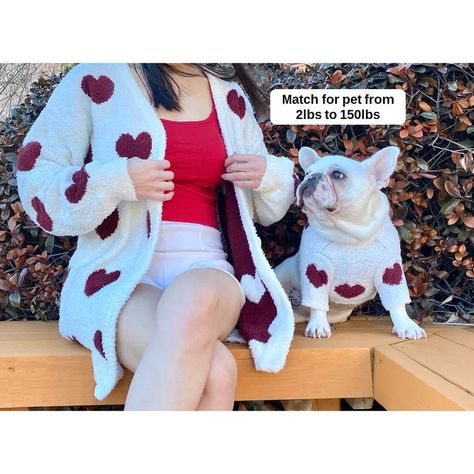 Matching Pet Owner Set Pets Cat Dog Parent Love Red Heart | Etsy Funny Holiday Photos, Dog Match, Polar Bear Print, German Shorthair, Me And My Dog, Pet Breeds, Pet Sweater, Dog Sweatshirt, Dog Parents