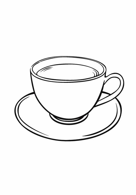 Black And White Drawing, Art Reference Poses, Gift Shop, Art Reference, Coloring Pages, Tea Cups, Doodles, Birthday Gifts, Paper Crafts