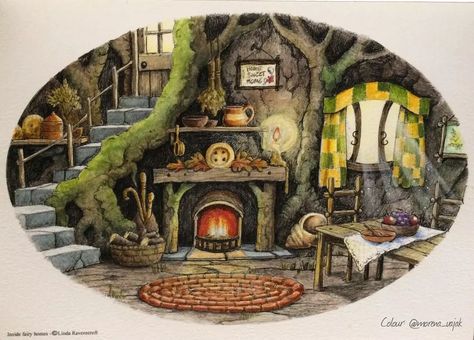 #lindaravenscroft on Instagram | Hashtags Zombie House, Linda Ravenscroft, Village Miniature, Cosy Aesthetic, Tiny Worlds, Forest Drawing, Fairy Home, Storybook Art, Mouse House