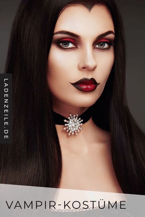 Blood-Red Lips and Beyond: Vampire Makeup Ideas |   couple tattoos on chest Vampire Costume Diy, Halloween Costumes Women Scary, Vampire Hair, Vampire Makeup Halloween, College Halloween Party, Easy Halloween Costumes For Women, Halloween Make-up Looks, Vampire Makeup, Diy Halloween Costumes For Women