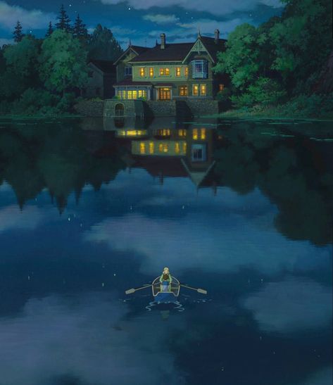 Studio Ghibli — When Marnie Was There Vertical Pans - Dir Hiromasa... Studio Ghibli Wallpaper, Ghibli Wallpaper, Studio Ghibli, Lake, Iphone