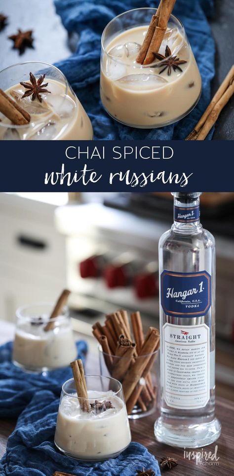 How to Make Chai Spiced White Russians #chai #tea #whiterussian #cocktail #holiday #christmas #cocktail #recipe Liquid Recipes, Shortbread Bites, Unique Cocktail Recipes, New Year's Desserts, Christmas Desserts Easy, Classic Cocktail Recipes, Vegan Candies, Christmas Cocktail, White Russian