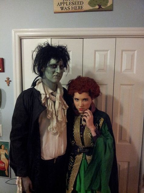 #billy #butcherson #winifred #sanderson #halloween #hocuspocus Winifred And Billy Costume, Billy Butcherson Costume, Winnifred Sanderson, Winifred Sanderson Costume, Billy Butcherson, Winifred Sanderson, 10 October, Spooky Party, Halloween Time