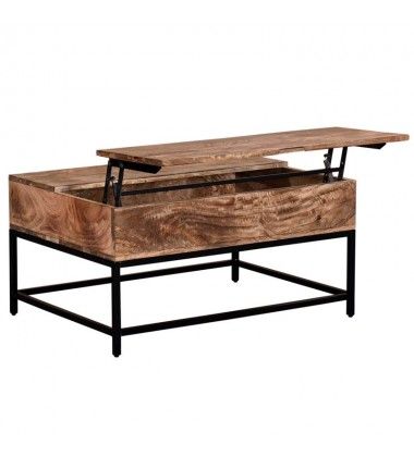 Ojas-Lift-Top Coffee Table-Natual Burnt (301-513NT) Burnt Coffee Table, Natural Wood Table Top, Wood Lift Top Coffee Table, Natural Wood Table, Apt Decor, Industrial Coffee Table, Lift Top Coffee Table, Solid Wood Coffee Table, House Items