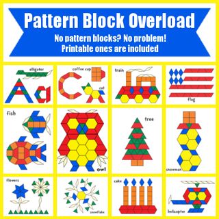 *FREE* Pattern Block Templates | Upside Down Homeschooling | Bloglovin' Tanagram Printables Free, Pattern Blocks Printables Free, Pattern Block Printables, Pattern Blocks Activities, Pattern Block Templates, Math Station, Math Patterns, Pattern Worksheet, Prek Math