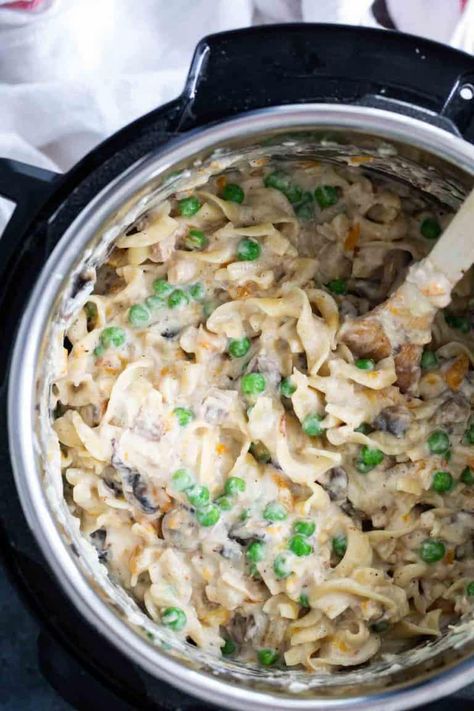 Instant Pot Tuna Casserole, Instant Pot Tuna Noodle Casserole, Tuna Noodle, Tuna Noodle Casserole, Tuna Casserole, Noodle Casserole, Made From Scratch, Instant Pot, From Scratch