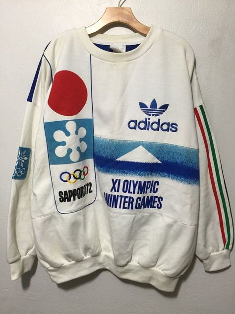 Adidas Outfits Men, 80s Sports Fashion, Adidas Outfits, 80s Sports, Vintage Adidas Sweatshirt, Retro Adidas, Adidas Vintage, Vintage Sportswear, Retro Sport