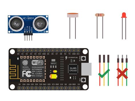 How to connect the Ultrasonic and LDR Sensors with NodeMcu Ldr Sensor, Smart School, Arduino Board, Pi Projects, Cool Electronics, Arduino Projects, Writing Project, Celebration Quotes, Electronics Circuit