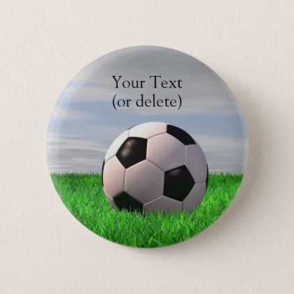 Soccer Ball in Grass | Custom Text Button - diy cyo personalize design idea new special custom Soccer Ball Painted Rock, Futbol Aesthetic, Button Diy, Button Accessories, Soccer Art, Community Garden, Diy Buttons, Soccer Player, Community Gardening