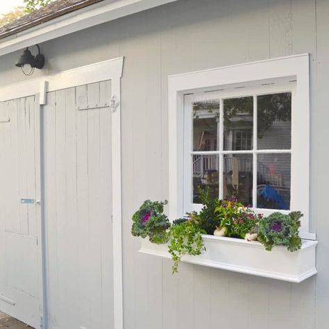 Window Box Planters, Wood Window Boxes, Cedar Window Boxes, Small Shed Plans, Box Planters, Window Boxes Diy, Shed Windows, Window Planter, Diy Wood Plans