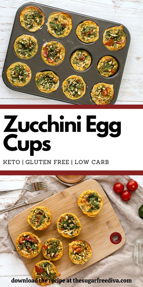 Zucchini And Roasted Pepper Egg Bites, Zucchini Egg Bites, Zucchini Egg Muffins, Ham Egg Bake, Low Carb Breakfast Muffins, Veggie Egg Muffins, Pumpkin Zucchini Muffins, Ham Egg Cups, Vegetable Breakfast