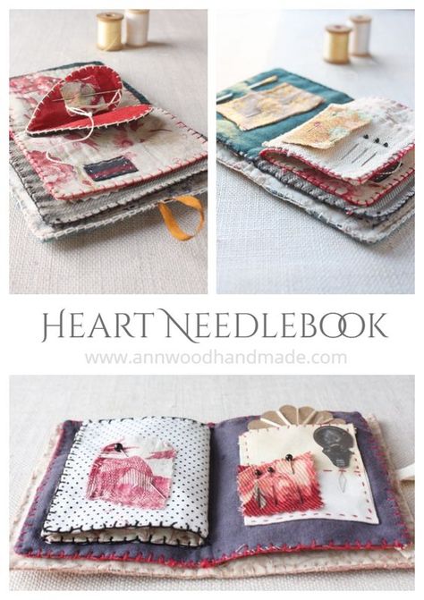 Sewing Needle Book Pattern, Fabric Needle Book, Cross Stitch Needle Book Pattern Free, Diy Needle Book Tutorials Free Pattern, Needlebooks Diy, Needlebook Pattern Free, Needle Book Tutorial, Needle Cases To Sew Free Pattern, Felt Needle Book Pattern Free