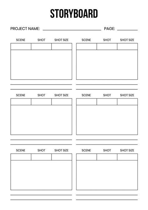 Simple Black & White Vertical Storyboard Storyboard Ideas Simple, Movie Storyboard, Film Storyboard, Video Storyboard, Storyboard Film, Storyboard Examples, Storyboard Drawing, Film Tips, Storyboard Ideas