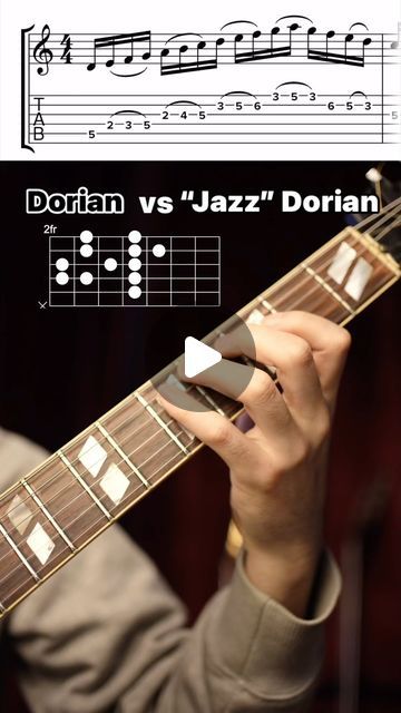 Yuto Kanazawa | NYC Guitarist on Instagram: "Which one do you like?

Regular dorian scale vs “jazz” dorian with chromatic approach. 

It’s like Pat Martino or Metheny style, which also came from Wes Montgomery. 

I added a new symbol in a diagram, circle means a regular dorian scale notes and triangle means chromatic approach notes. 

Slowmo, pdf and 450+ contents available on patreon @yuto_kanazawa 
.
.
.
.
#jazzguitarist #guitarsolo #guitarscales #guitarlessons #guitartabs" Wes Montgomery, Guitar Scales, Kanazawa, Guitar Solo, Guitar Tabs, Guitar Lessons, Guitarist, Guitar, Instagram