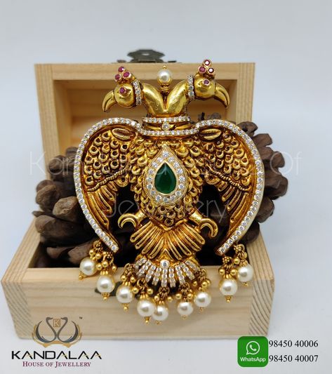 Ganda Berunda Pendant, Gandaberunda Jewellery, Gandaberunda Pendant, Kandalaa Jewellery, Antic Jewellery, Swan Necklace, Men Pendant, Antique Necklaces Design, Gold Earrings Models