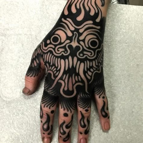 Traditional Hand Tattoo, 42 Tattoo, Monster Tattoo, White Tattoos, 4 Tattoo, Traditional Tattoo Art, Tattoo Project, Body Modification, Hand Tattoos For Guys