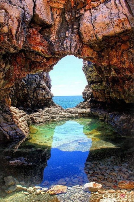 Rocky shore of the island of Lokrum, Croatia 🇭🇷 📸 CroLove 👉#NaturalbeautyoftheEarth Lokrum is an island in the Adriatic Sea 600 metres from the city of Dubrovnik, Croatia. It stretches from northwest to southeast and receives regular ferry service from the city. Lokrum Island, Croatia Beach, Croatia Holiday, Visit Croatia, Rocky Shore, Plitvice Lakes, Voyage Europe, Croatia Travel, Dubrovnik Croatia