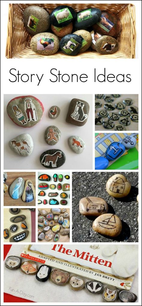 10+ ideas and activities for using story stones with kids - I love that they can be created in so many different ways. Such a creative way to retell stories. Story Stones Ideas, Stone Ideas, Playful Learning, Story Stone, Story Stones, Preschool Literacy, Book Clubs, Reading Groups, Early Literacy