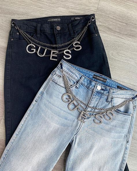 GUESS on Instagram: “our new denim staple: the sexy curve logo chain skinny jeans #GUESSJeans” Jeans Women 2023, Guess Jeans Women, Jeans Women, Guess Jeans, Rock Revival Jean, Women Jeans, Magazine, Chain, ? Logo