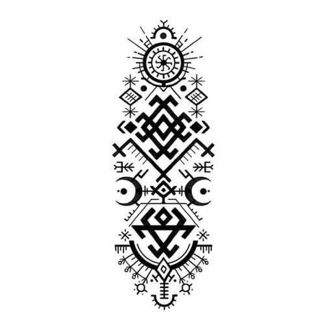 Slavic Tattoo Symbols, Baltic Symbols Lithuania Tattoo, Ancient Viking Art, Hand Palm Tattoos, Slavic Symbols, Slavic Tattoo, Berber Tattoo, Geometric Patterns Drawing, Pagan Tattoo